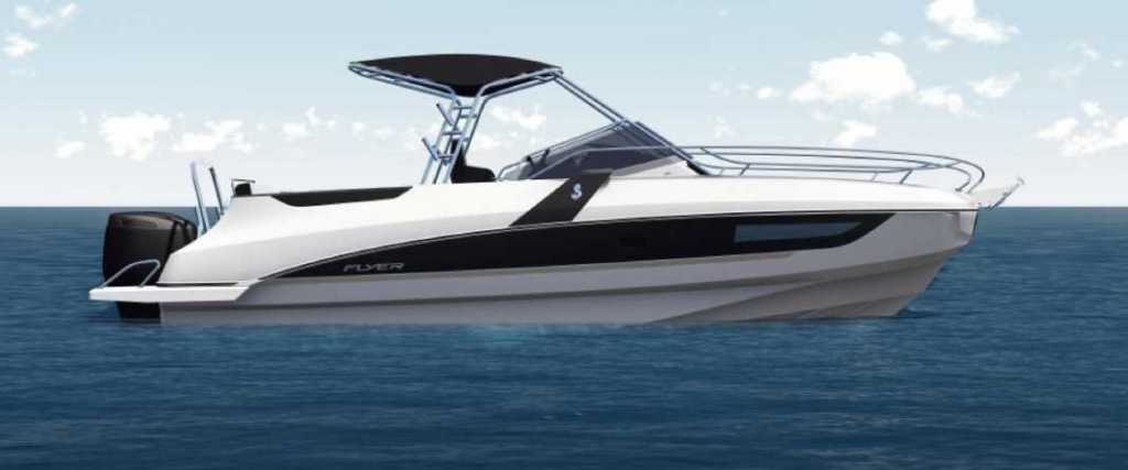 Impresionante aspecto del Flyer SUNdeck 8.8 que se presentará este año. BENETAU