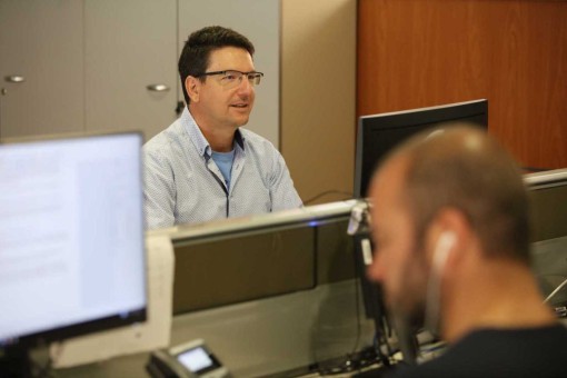 Joan LLuis Ferrer al fondo y Josep Ángel Costa