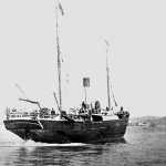 El ‘Correo de Cartagena’ sale del puerto de Ibiza con destino a Barcelona, en una imagen de 1890