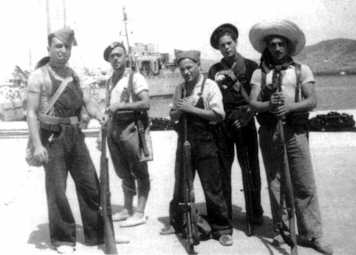 La acción de los milicianos catalanes (en la imagen, en 1936) aún se recuerda en Ibiza. Ello acentúa la ira contra los republicanos ibicencos.