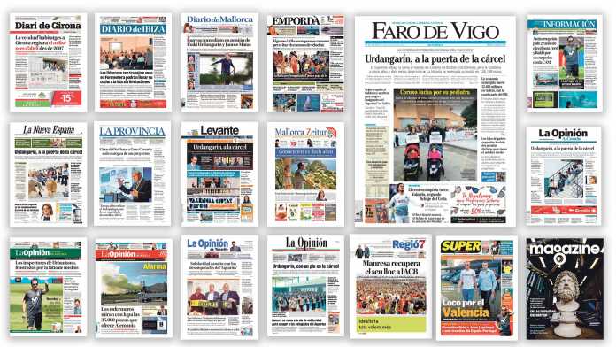 Portadas periódicos de Prensa Ibérica.