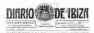 Cabecera Diario de Ibiza de 1916