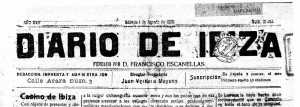 Cabecera Diario de Ibiza de 1925