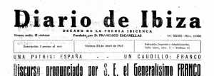 Cabecera Diario de Ibiza de 1937