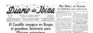 Cabecera Diario de Ibiza de 1950
