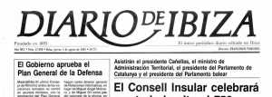 Cabecera Diario de Ibiza de 1985