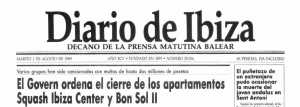 Cabecera Diario de Ibiza de 1989