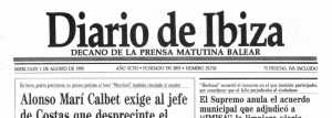 Cabecera Diario de Ibiza de 1990