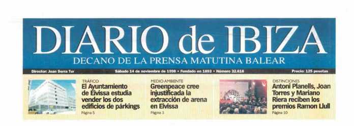 Cabecera Diario de Ibiza de 1998