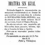 <i class="fa fa-chevron-circle-right" aria-hidden="true"></i> Bratura sin igual, novedades  para señora en 1905. <i class="fa fa-square" aria-hidden="true"></i> Las tiendas de moda y textil también se dirigían a ellas