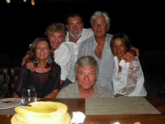 Con Carles Sans, Ricardo Urgell, Pino, Jeannette y Paquita
