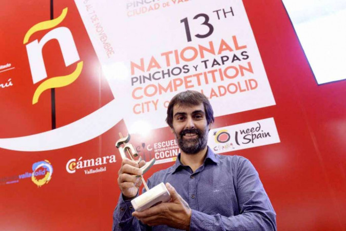 Igor Rodriguez, campeón del XIII concurso Nacional de Pinchos y Tapas Ciudad de Valladolid.