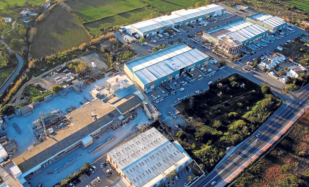 Vista aérea de la zona Industrial Ca na Palava.