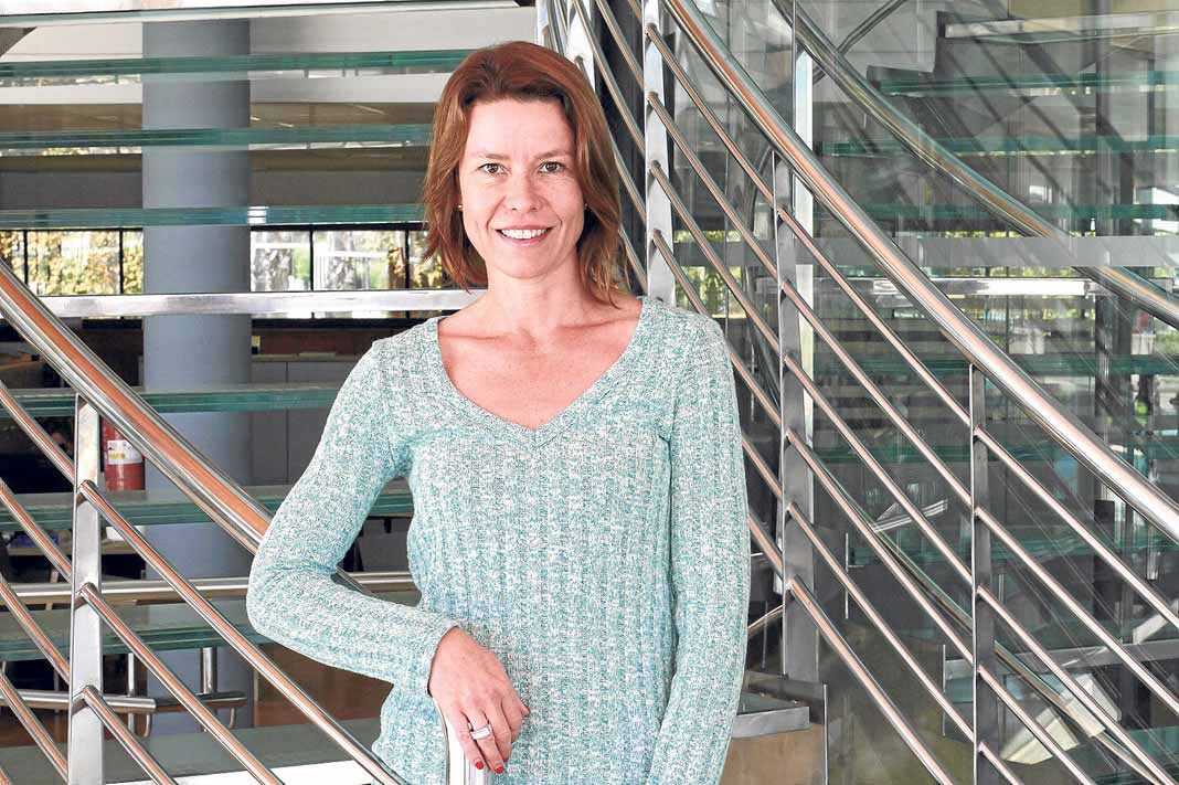 Kristiina Pylkäs posa en la sede del Diario de Ibiza. RUBÉN E. IBAÑEZ