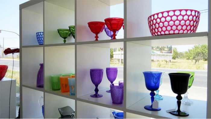 Artículos en exposición.
