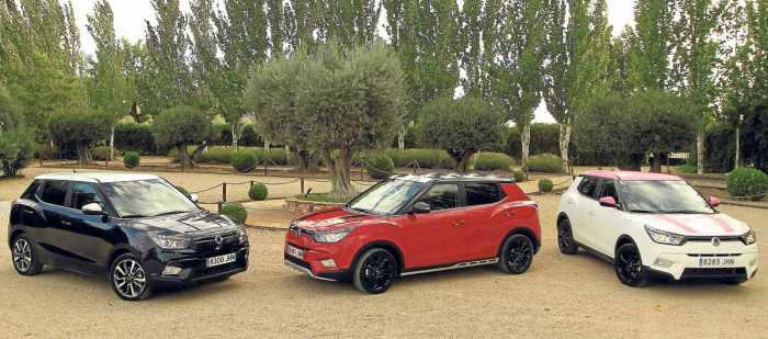 Tres diferentes modelos, acabados y personalizaciones del nuevo Tivoli con motor cien por cien Ssangyong. SSANGYONG