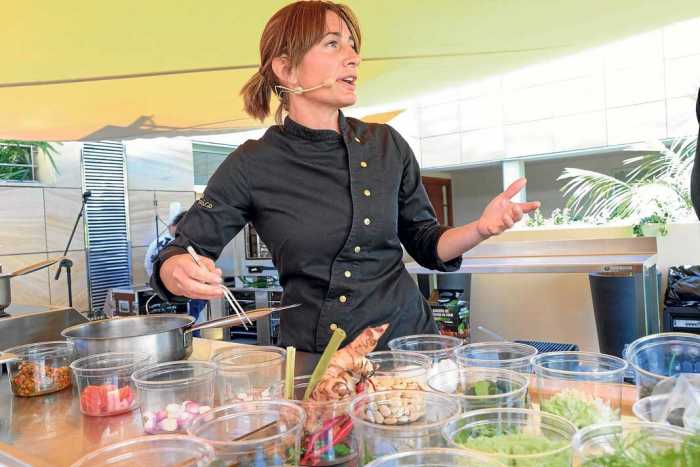 Begoña Rodrigo en su intervención en el Foro de Gastronomía del Mediterráneo.