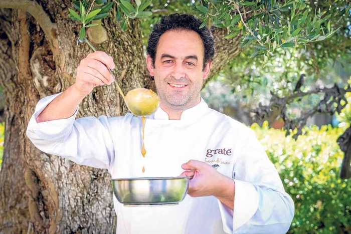 Fernando Sáenz chef helado, en su paso por el Foro de gastronomía del Mediterráneo de Ibiza.