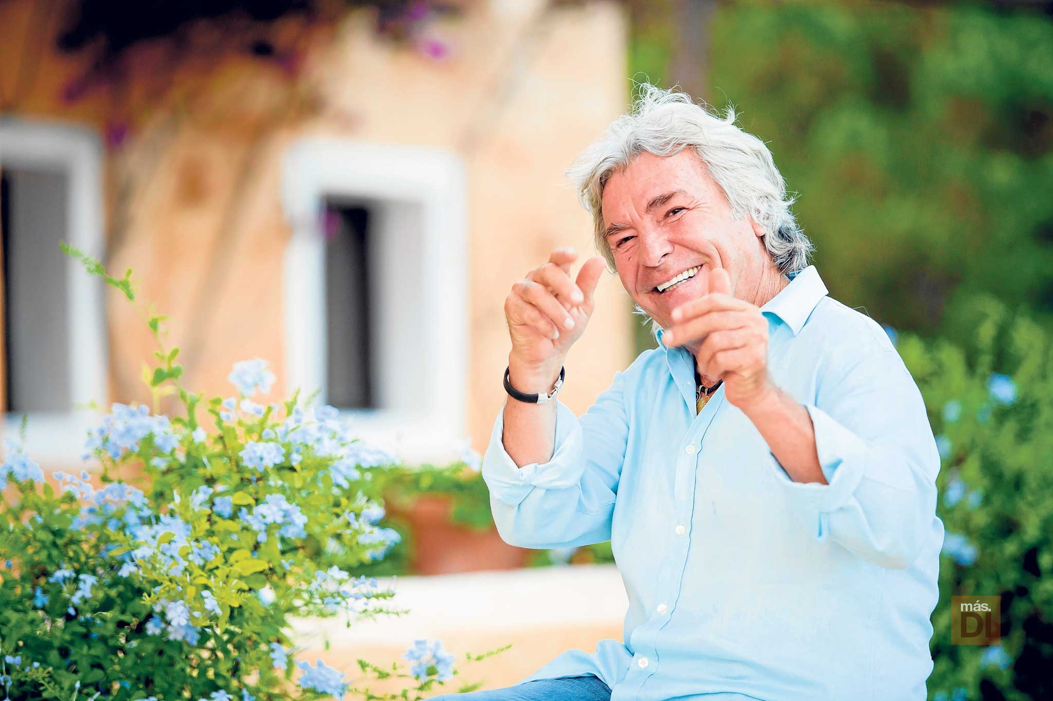 Ángel Nieto en una instantánea de una entrevista realizada en su casa de Ibiza.