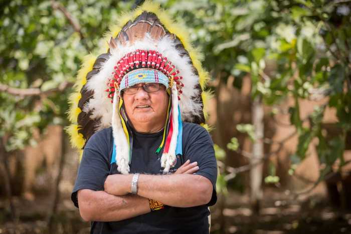 Chief Black Spotted Horse, líder de la tribu Yankton de Dakota del Sur.