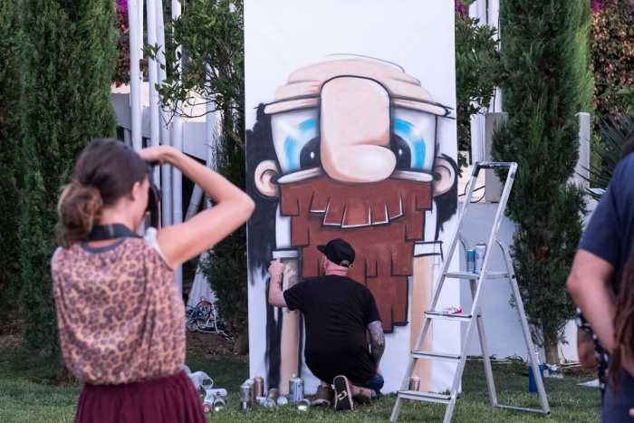 Street Art. Una de las obras de grafitti realizadas en vivo durante la jornada de ‘Urban in Ibiza’ en los jardines de Atzaró.