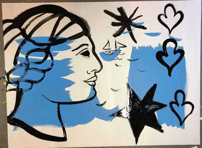 Galería Alcolea. La mujer está muy presente en las alegres pinturas de Elisabeth Ollé Curiel.