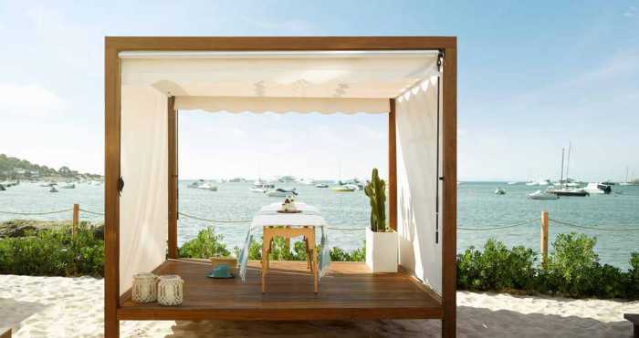 Desde aquí se puede disfrutar de un masaje relajante con vistas al mar. Foto: Nobu Hotel Ibiza Bay.