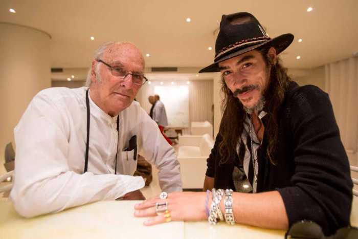 Grupo Pachá con el Ibiza International Film Festival. Carlos Saura y Óscar Jaenada en El Hotel Pachá.