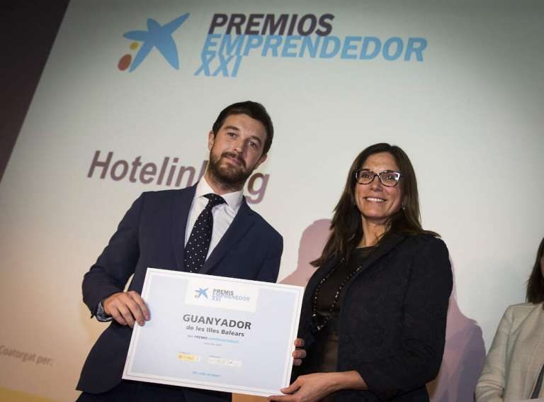 Hotelink, ganadora de los Premios EmprendedorXXI, el galardón de referencia para ‘startups’ de España. fotos: caixabank Premios EmprendedorXXI