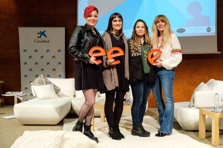 Ejemplos de superación. Las ganadoras de los premios eWoman Ibiza 2018: Ana Sánchez, Alba García, Julia Fioravanti y Judith Carcasona. fotos: Sergio G. Cañizares