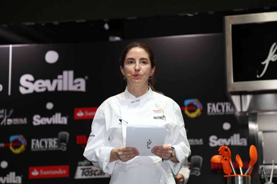 La chef Elena Arzak durante su conferencia. J.S.