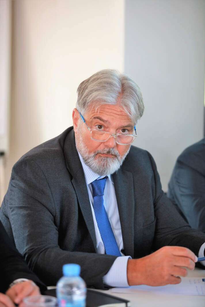 Pedro Ballester, director regional de Banco Sabadell en una conferencia en Mallorca. FOTO: GUILLEM BOSCH
