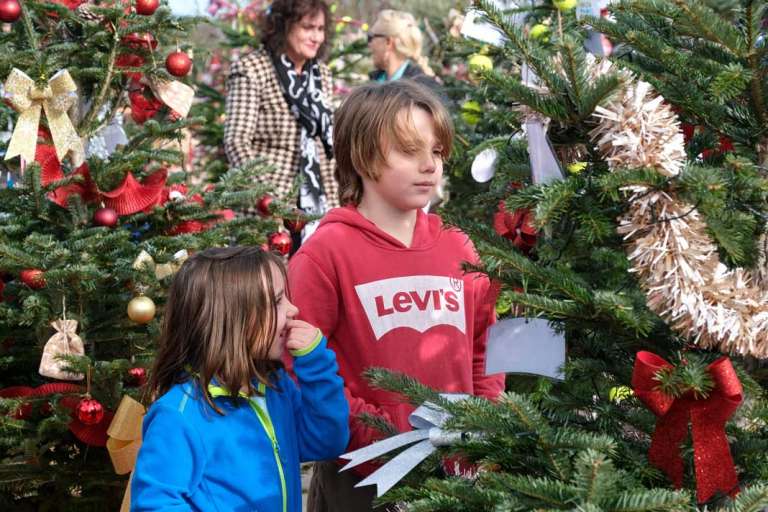 Mercado de navidad. Numerosas empresas participaron en el concurso de árboles. /Sergio G. Cañizares